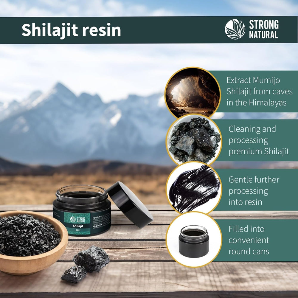 Originele Himalaya Shilajit Hars 50g – Premium Kwaliteit met Fulvinezuren & Mineralen | Strong Natural